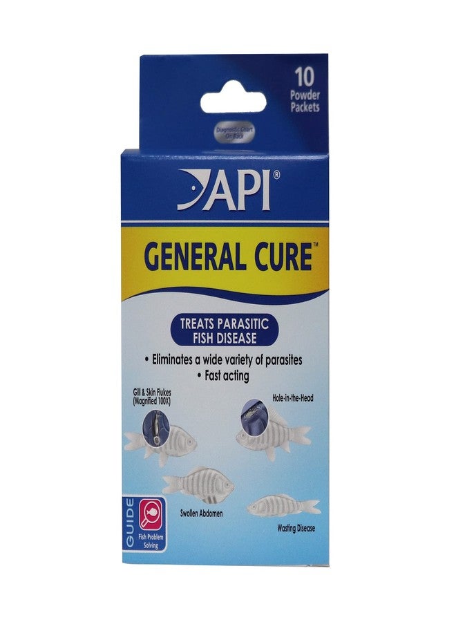 API GENERAL CURE Freshwater and Saltwater Fish Powder Medication 10-Count Box - Image 1